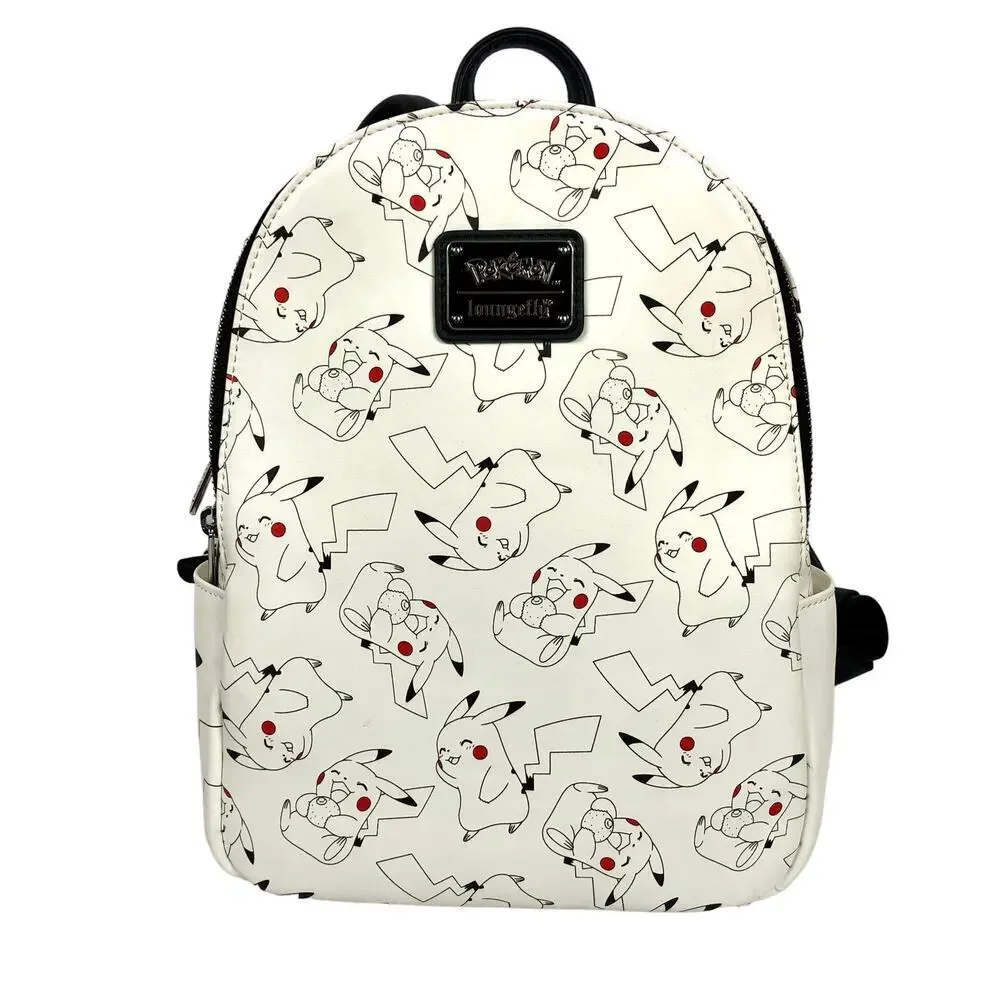 Loungfly Pokemon Pikachu Mini Backpack White 2019 Retired EUC